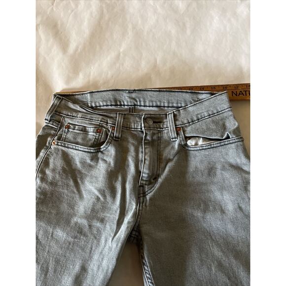 Levi's 502 jeans size 31x28 men slim fit Gray Light wash Cotton denim Y2K Levis - Picture 3 of 12